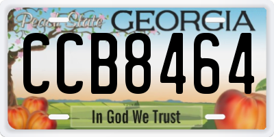 GA license plate CCB8464