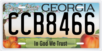 GA license plate CCB8466