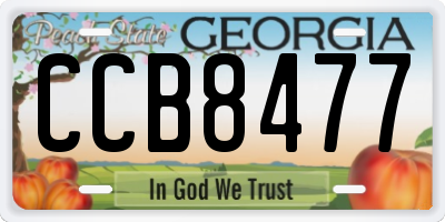 GA license plate CCB8477