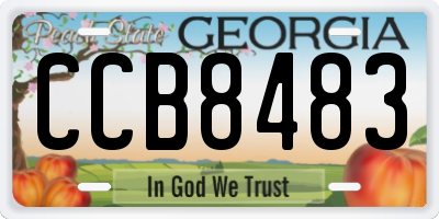 GA license plate CCB8483