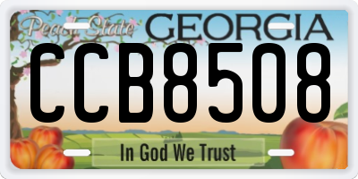 GA license plate CCB8508