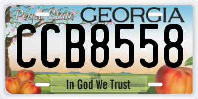 GA license plate CCB8558