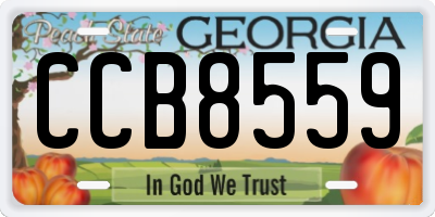 GA license plate CCB8559