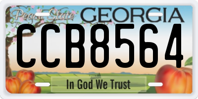 GA license plate CCB8564