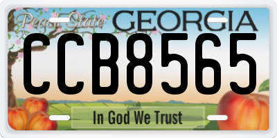 GA license plate CCB8565