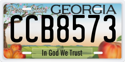 GA license plate CCB8573