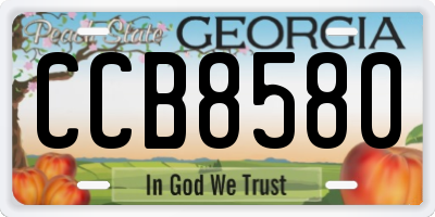 GA license plate CCB8580