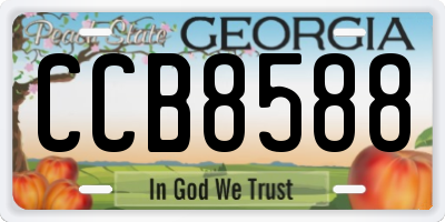 GA license plate CCB8588