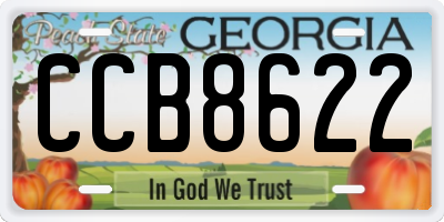 GA license plate CCB8622