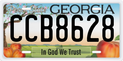 GA license plate CCB8628