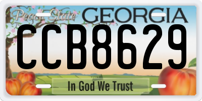 GA license plate CCB8629