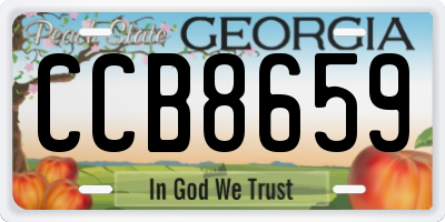 GA license plate CCB8659