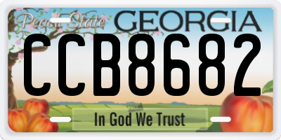 GA license plate CCB8682