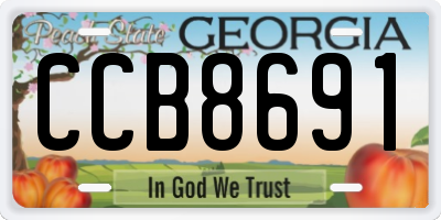 GA license plate CCB8691