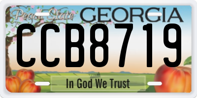 GA license plate CCB8719