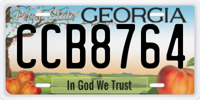 GA license plate CCB8764