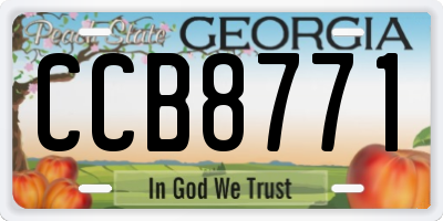 GA license plate CCB8771
