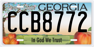 GA license plate CCB8772