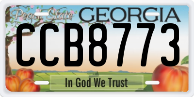 GA license plate CCB8773