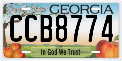 GA license plate CCB8774