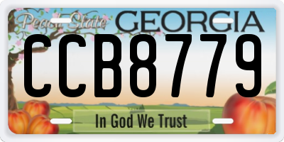 GA license plate CCB8779