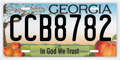 GA license plate CCB8782