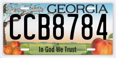 GA license plate CCB8784