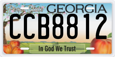 GA license plate CCB8812