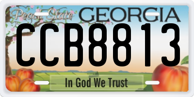 GA license plate CCB8813