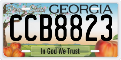 GA license plate CCB8823