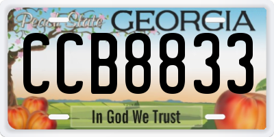 GA license plate CCB8833