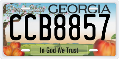 GA license plate CCB8857