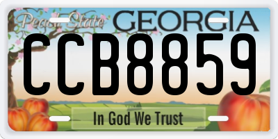 GA license plate CCB8859