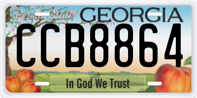 GA license plate CCB8864