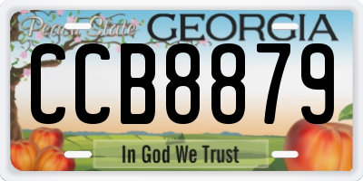 GA license plate CCB8879