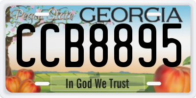 GA license plate CCB8895