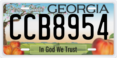 GA license plate CCB8954
