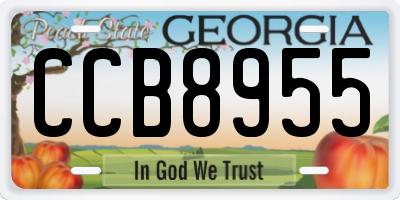 GA license plate CCB8955
