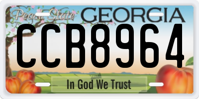 GA license plate CCB8964