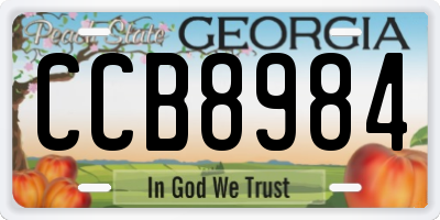 GA license plate CCB8984