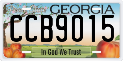 GA license plate CCB9015