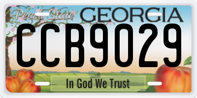 GA license plate CCB9029