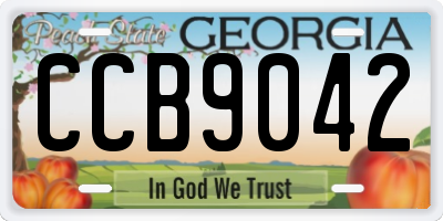 GA license plate CCB9042