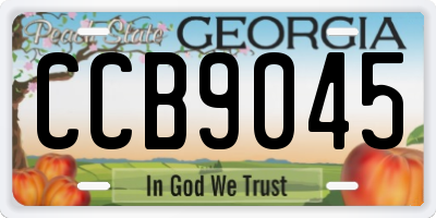 GA license plate CCB9045
