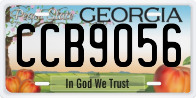 GA license plate CCB9056