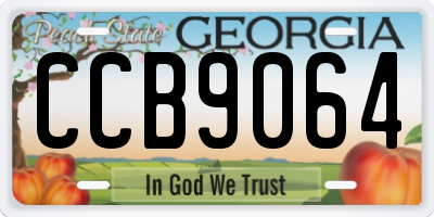 GA license plate CCB9064