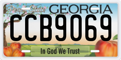 GA license plate CCB9069