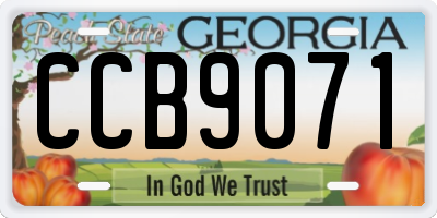 GA license plate CCB9071