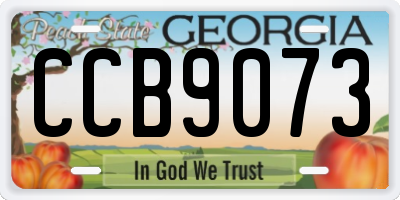 GA license plate CCB9073