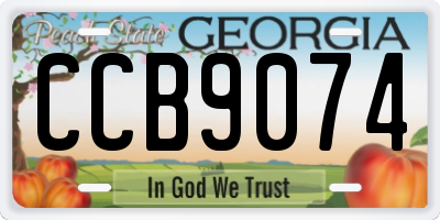 GA license plate CCB9074